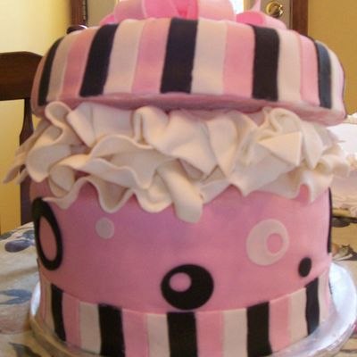 Pink Hatbox Cake
