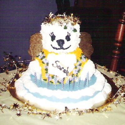 Angel Bear Birthday Cake