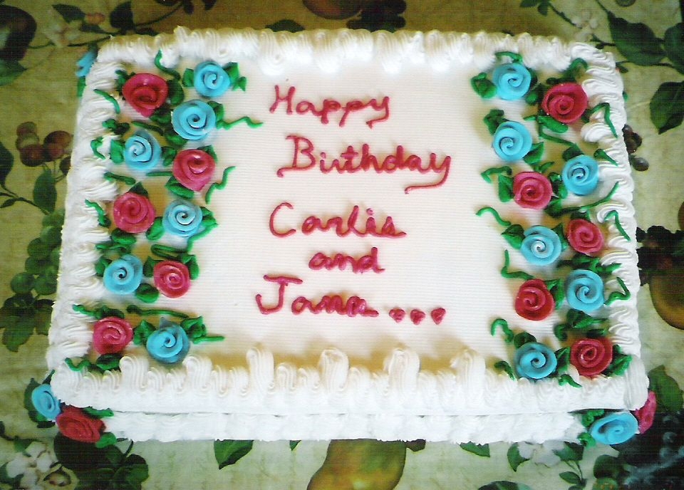 Ribbon Rose Birthday Cake