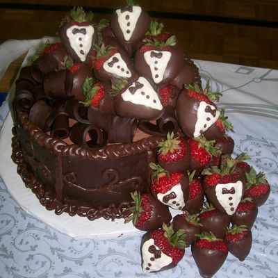 Chocolate Tux Groom's Cake