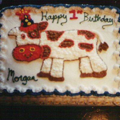 Cow Birthday Cake