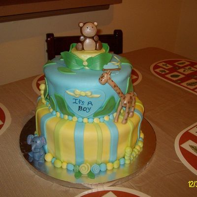 Monkey Baby Shower Cake