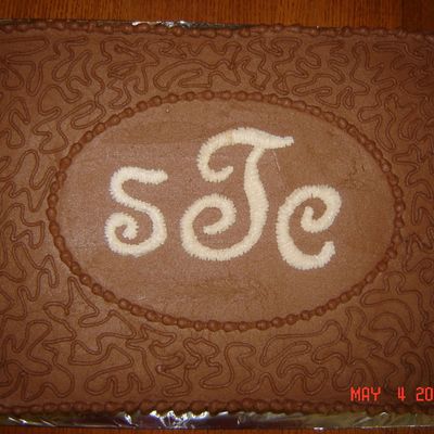 Monogram Top Birthday Cake