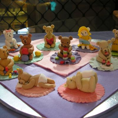 Teddy Bear "toppers" For Baby Shower Cupcakes