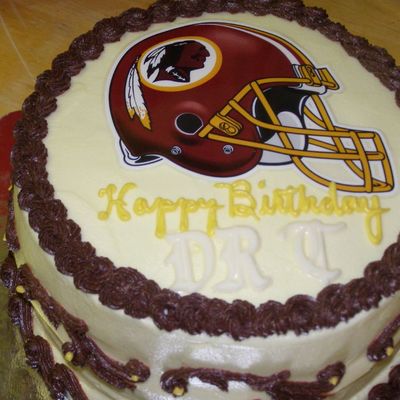 Dr. Tudders Redskin Birthday Cake.