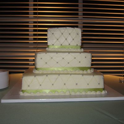 Square Cake With Ribbon