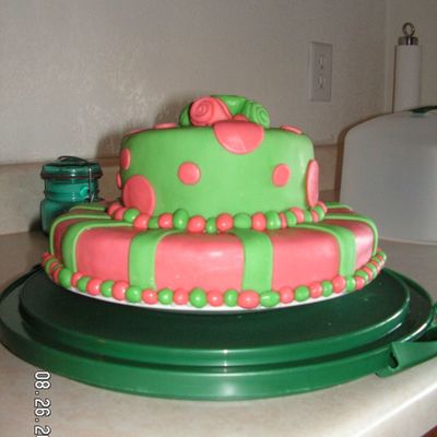 Pink And Green Mmf Cake