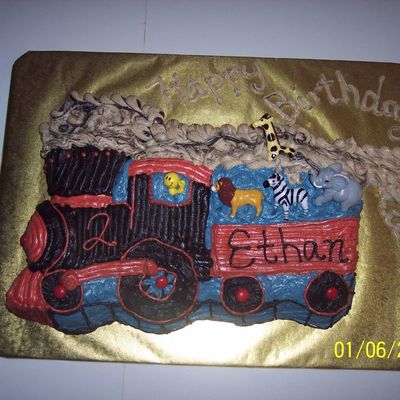 Ethan's 2Nd Birthday--Choo Choo Train Cake