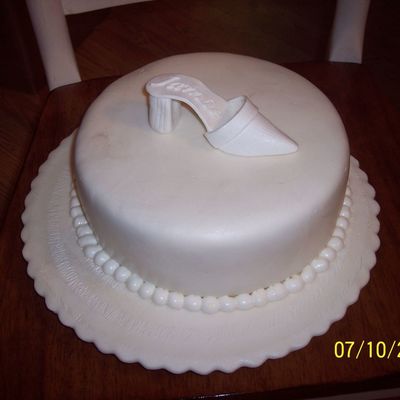 Jaime's Bridal Shower--Bridal Shoe Cake