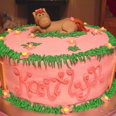 Pink Horse Cake