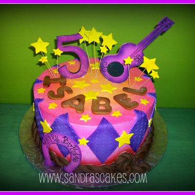 Hannah Montana Themed Birthday Cake