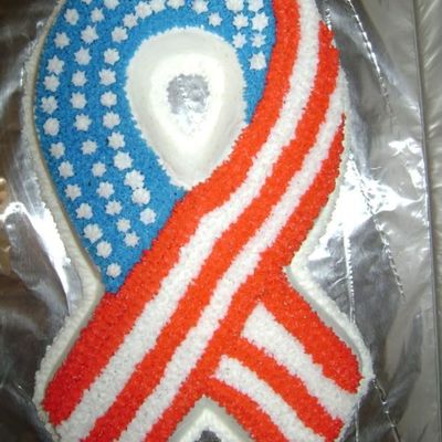 Patriotic Ribbon Cake