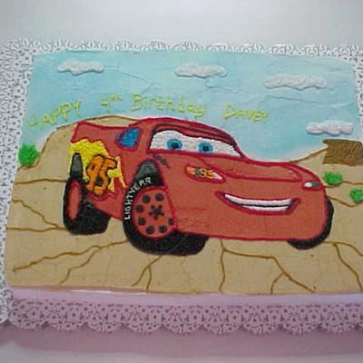Lightning Mcqueen Sheet Cake