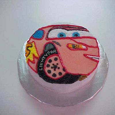 Lightning Mcqueen Smash Cake