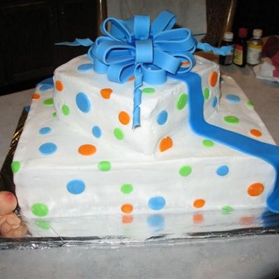 Gifts With Bow Baby Shower Cake