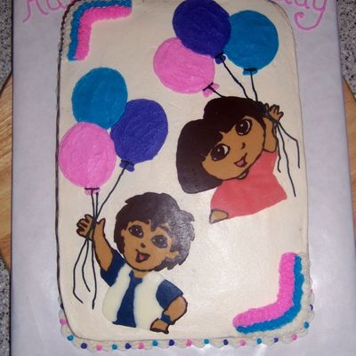 Dora And Diego 3Rd Birthday Cake