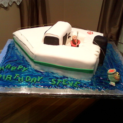 Fisherman On His Boat