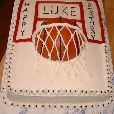 Basketball On Backboard