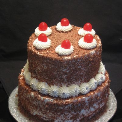 Two-Tiered Black Forrest Birthday Cake