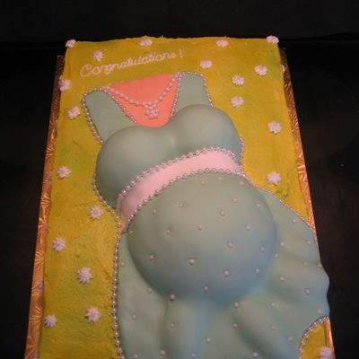 Pregnant Woman Baby Shower Cake