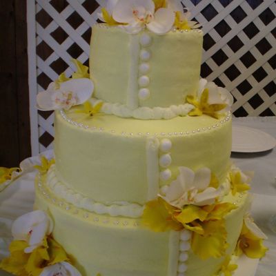 Yellow Wedding Cake