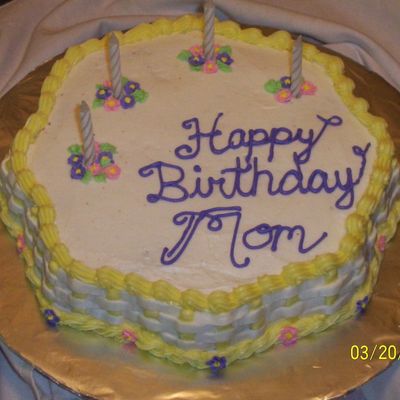 Basketweave And Drop Flowers