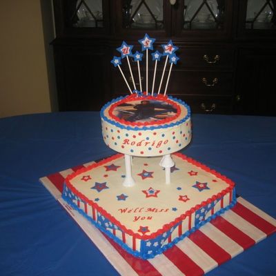 Patriotic Going Away Cake