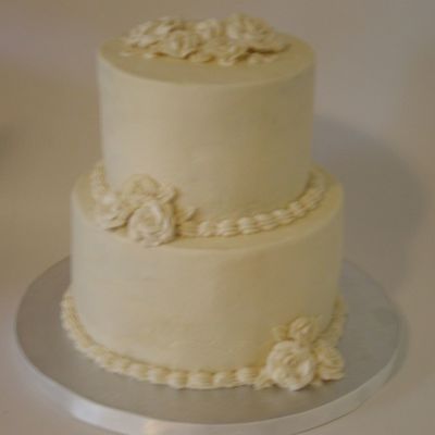 Ivory Buttercream Wedding Cake
