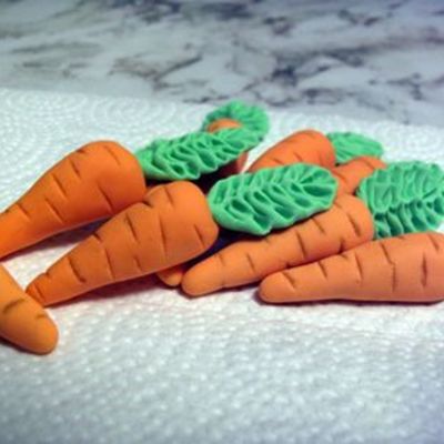 Gum Paste Carrots
