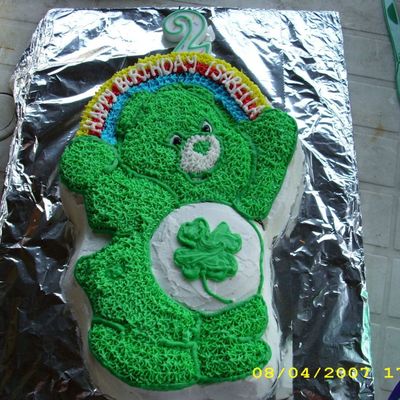 Green Care Bear Cake