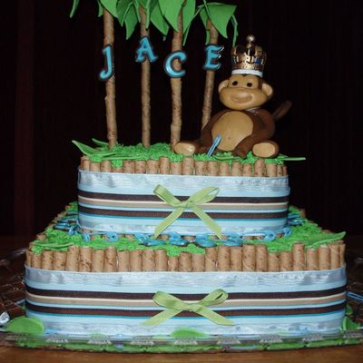 Monkey Baby Shower Cake