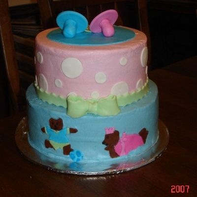 Twins Baby Shower Cake