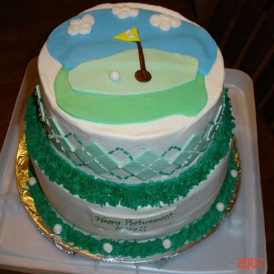 Golf Retirement Cake