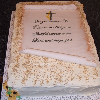 Priest 50Th Anniversary Cake