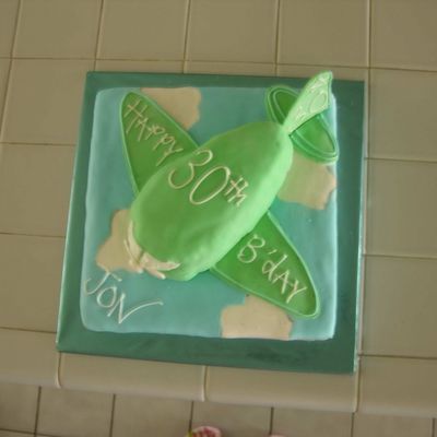 30Th Plane Cake
