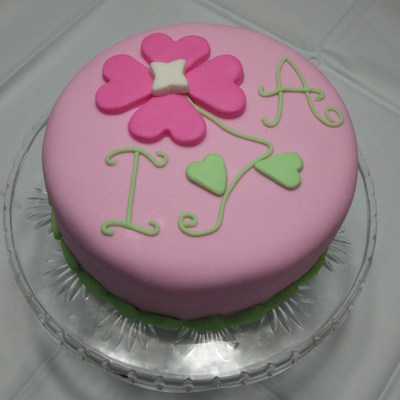 Simple Pink Birthday Cake.