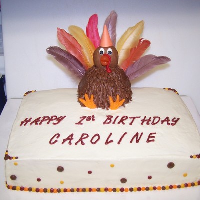 Turkey Birthday Cake
