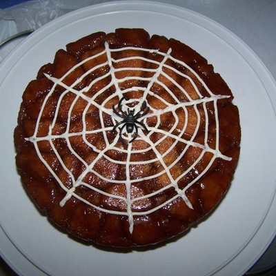 Monkey Bread Cake With Spiderweb