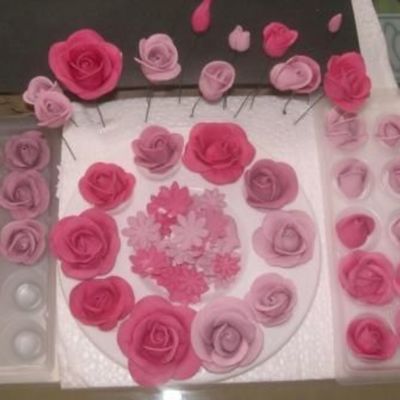 Hot Pink / Burgundy Roses