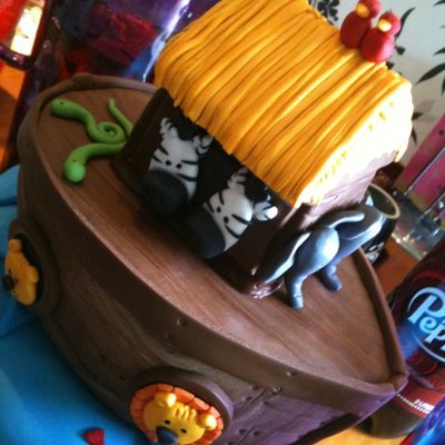 Noah's Ark Baby Shower Cake