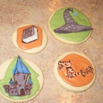 Castle, Spell Book, Wizard Hat, And Cat Cookies