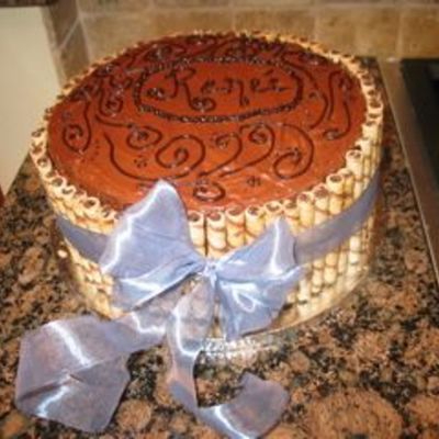 Chocolate Pirouette With Scrolls