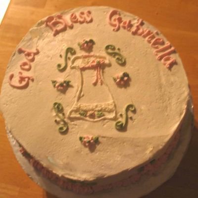Baptism Cake For Gabriella