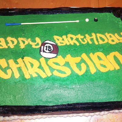 Pool Table Cake
