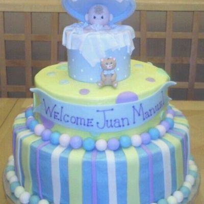 Baby Boy Spots And Stripes Cake