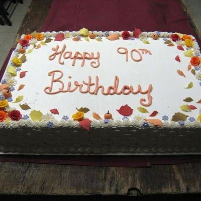 Fall Themed Birthday Cake