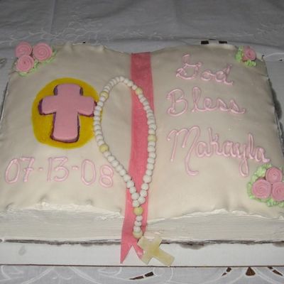 Baptism Bible Cake