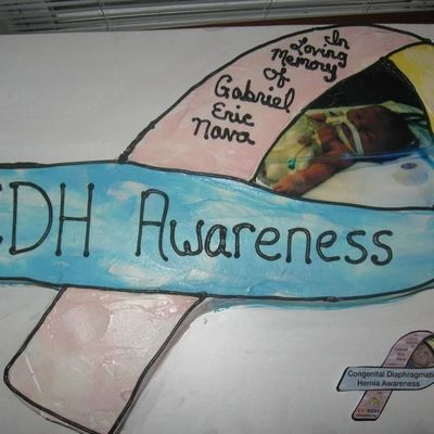 Cdh Awareness Ribbon Cake