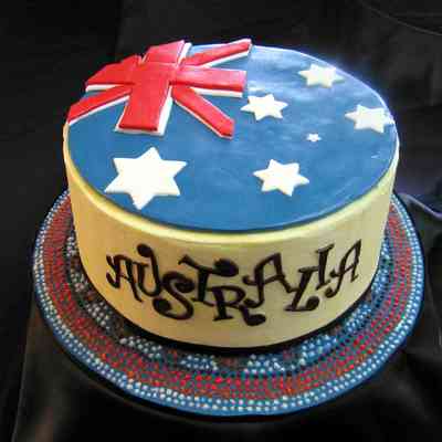 Australia Buttercream With Fondant Accents Cake