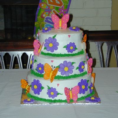 Butterfly/flower Cake